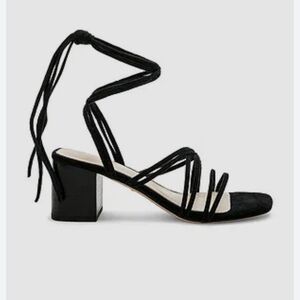 RAYE Black Strappy Sandals